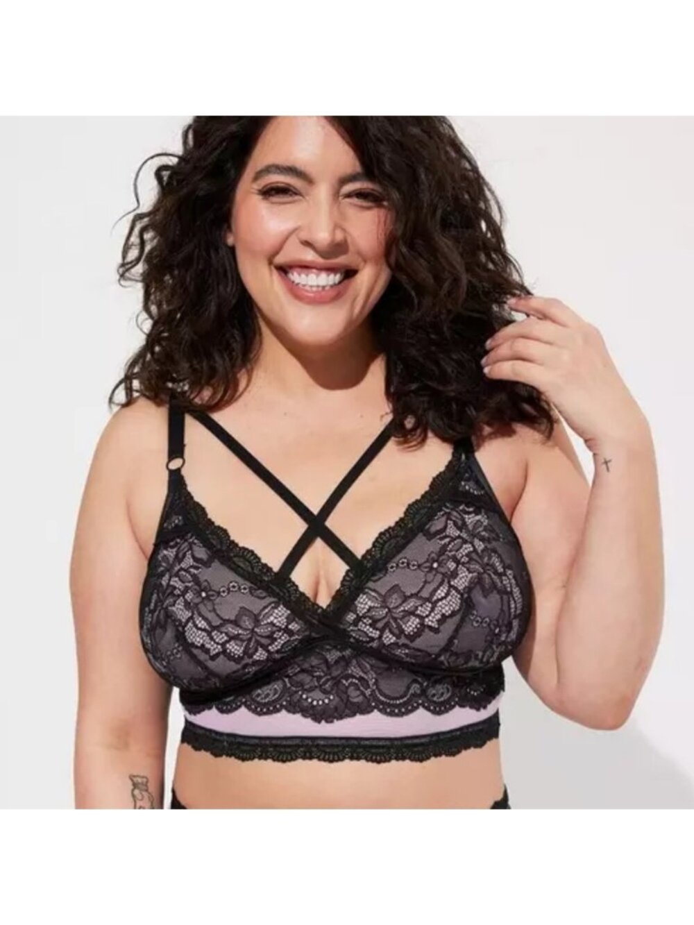Torrid Lace And Mesh Longline Bra size 1X